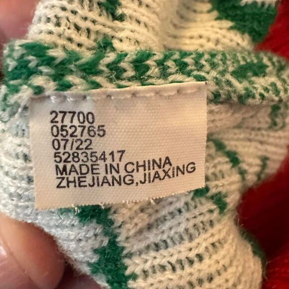 SpongeBob SquarePants Ugly Christmas Sweater XL Green Red Fair Isle 2022 Nickelo - Picture 5 of 6